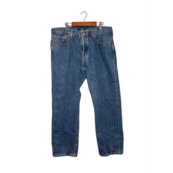 Levi's‎ 501 Button Fly Jeans Mens Blue Denim 38x30 Retro - Picture 5 of 5